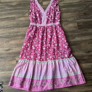 LOFT Pink Floral Maxi Dress